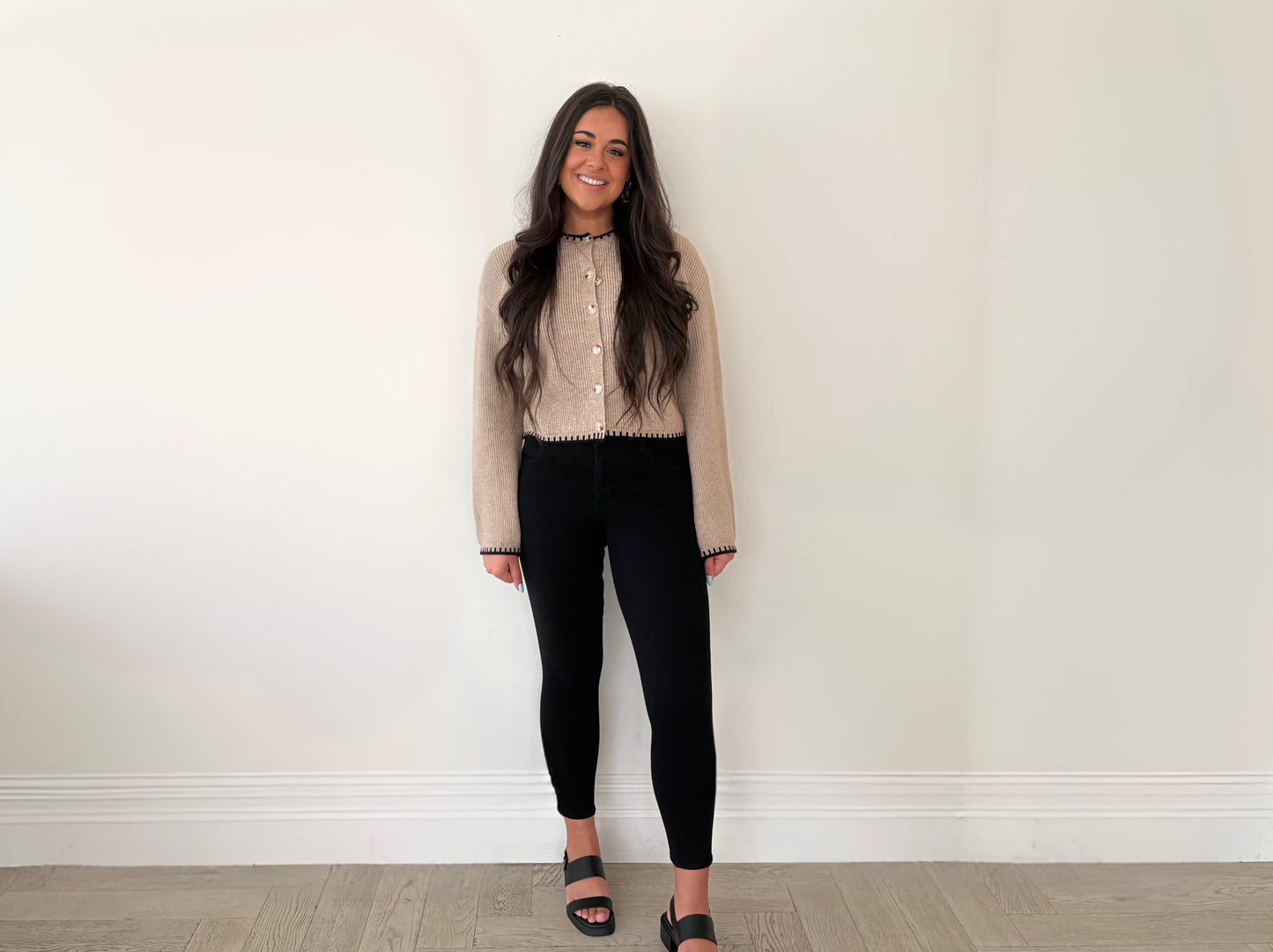 Crewneck Cardigan Sweater